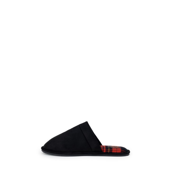 Ralph Lauren Klarence RF103823 zapatilla de casa para hombre negra vista lateral