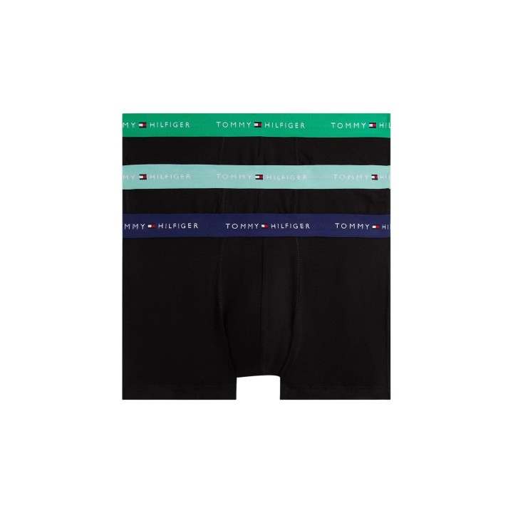 Bóxer de hombre Tommy Hilfiger negro y verde detalle del modelo UM0UM02763
