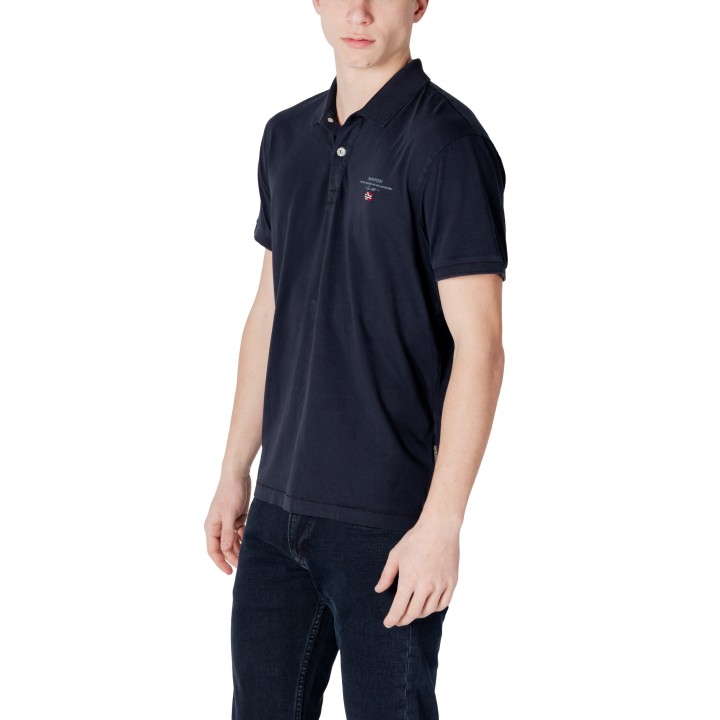 Napapijri polo de hombre blanco Elbas Jersey NP0A4GB4 vista de tres cuartos