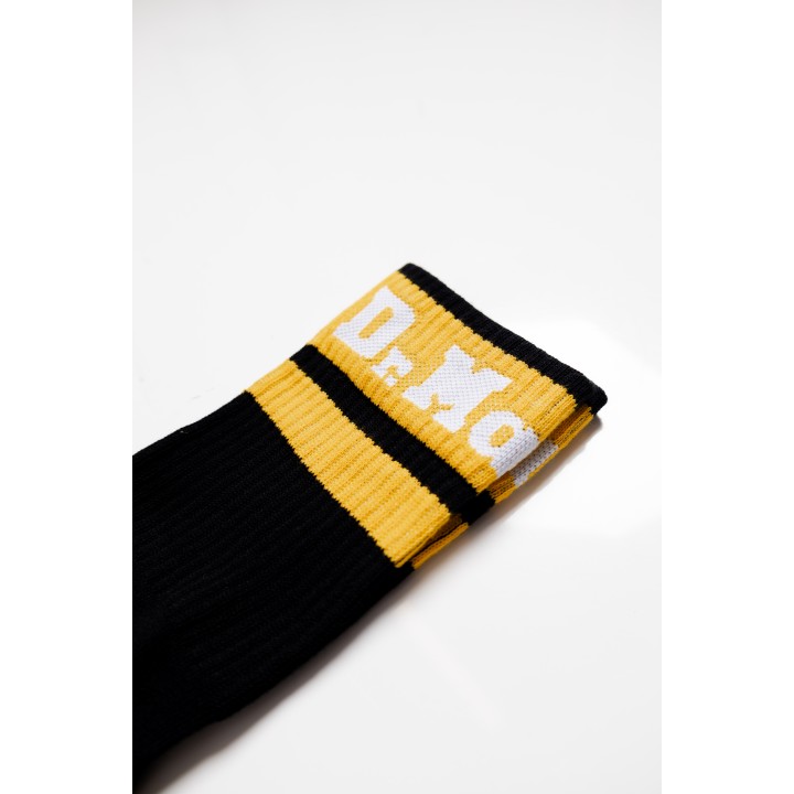 Dr. Martens calcetín para hombre negro de mezcla de algodón orgánico detalle del logo