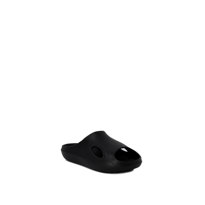 Chancla Antony Morato Grayson negra para hombre vista de tres cuartos