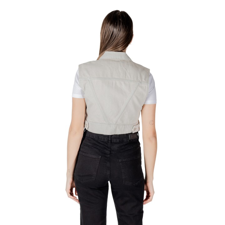 Only chaleco vaquero de mujer en denim claro vista posterior referencia 15341352