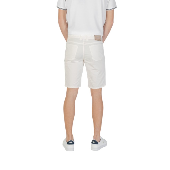 Jeckerson bermuda blanco de hombre Jayden 5 Tasche Toppa Slim vista posterior