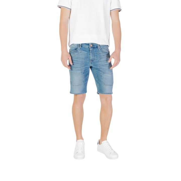 Pantalón corto Jeckerson de hombre en denim claro vista frontal