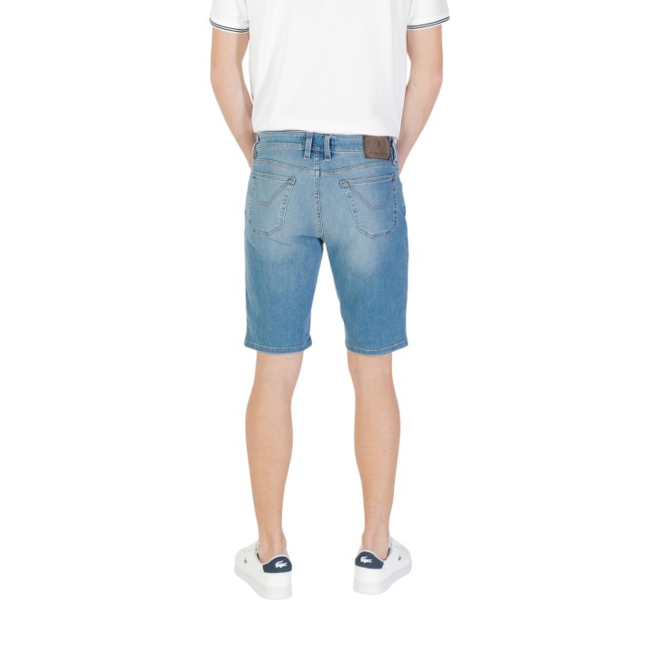 Pantalón corto Jeckerson de hombre en denim claro vista posterior