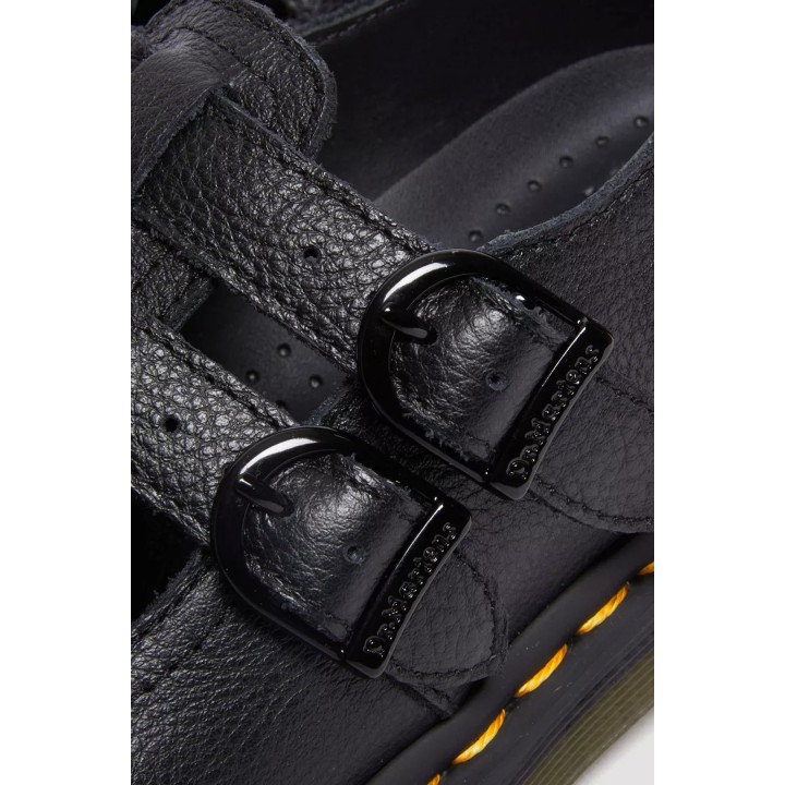 Dr. Martens 8065 Mary Jane Virginia negras de piel detalle de las hebillas