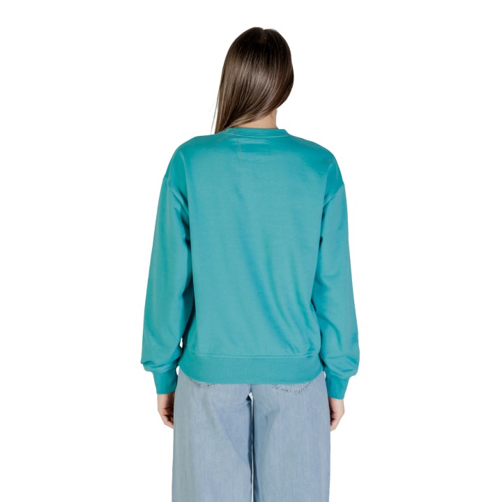 Sudadera Calvin Klein Jeans de mujer azul celeste vista posterior