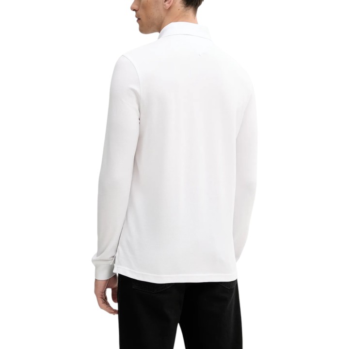 Tommy Hilfiger polo de hombre blanco de manga larga vista posterior 1985 Regular LS Polo