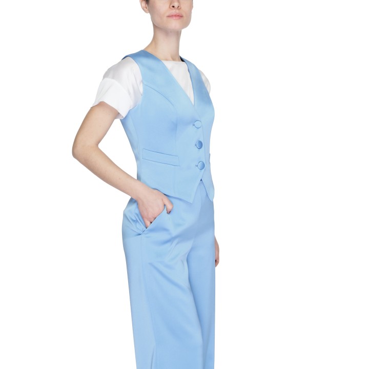Chaleco de mujer Silence VIVA G1518N celeste vista de tres cuartos