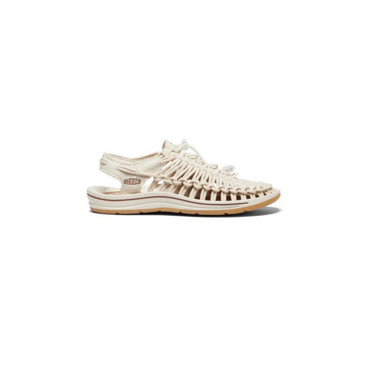 Sandalia Keen Uneek Canvas 1026231 para mujer beige vista lateral