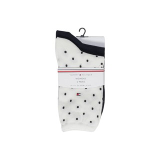 Tommy Hilfiger calcetines de mujer blancos con lunares pack de 2 vista frontal en упаковка