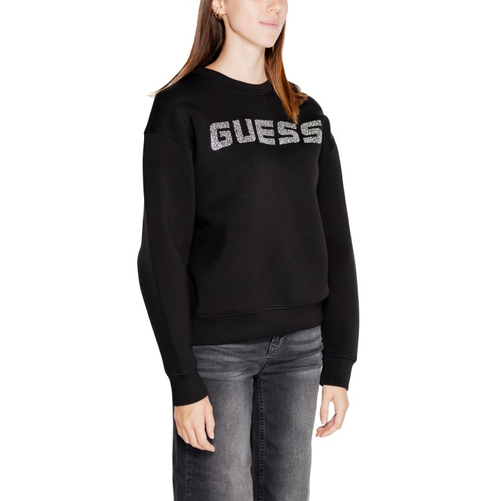 Guess Active sudadera de mujer negra Cecilia CN V4BQ15 K7UW2 vista de tres cuartos