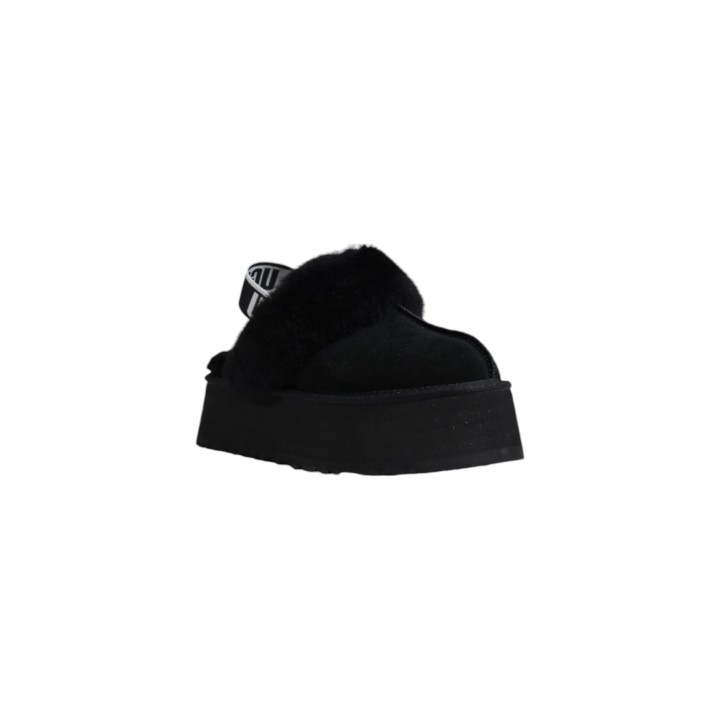 UGG W Funkette 1113474 zueco de mujer negro vista tres cuartos