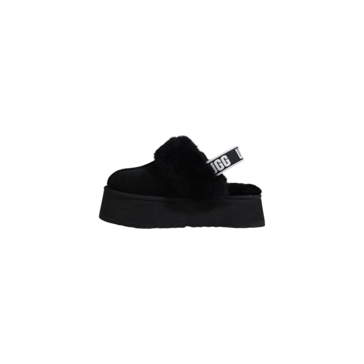 UGG W Funkette 1113474 zueco de mujer negro vista lateral opuesta