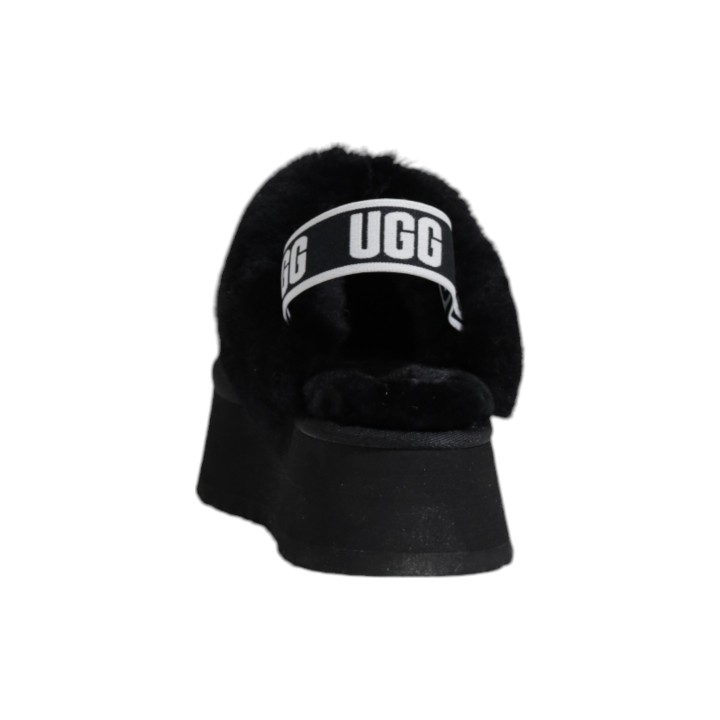 UGG W Funkette 1113474 zueco de mujer negro vista frontal