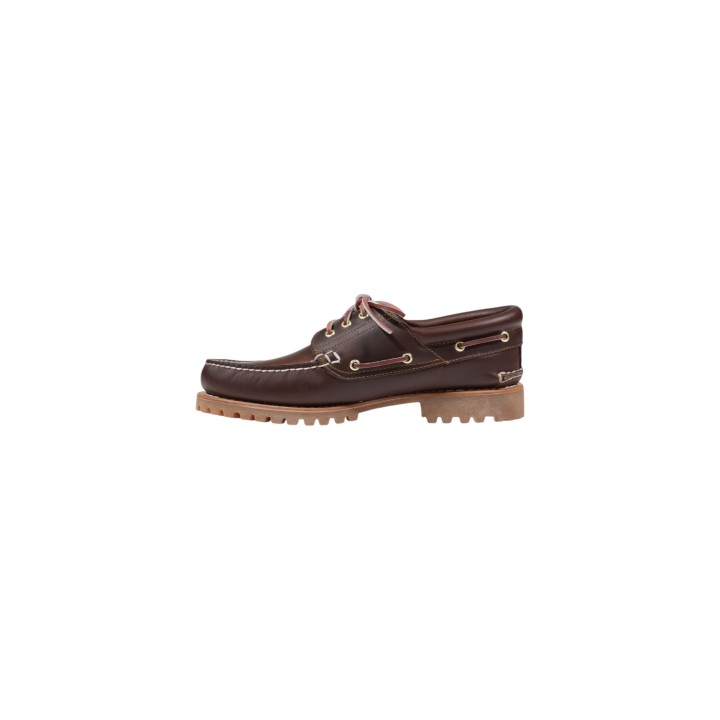 Timberland boat shoe para hombre marrón de piel vista lateral