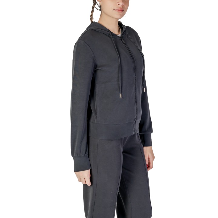 Sudadera Guess Active Olympe Full Zip para mujer negra vista lateral