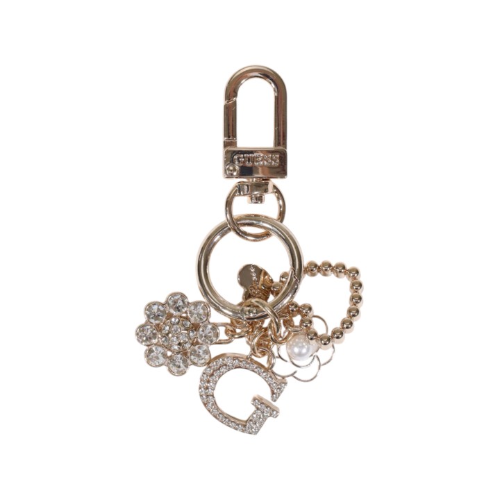 Llavero Guess Everlee para mujer dorado vista frontal