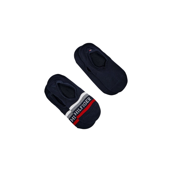 Tommy Hilfiger calcetines tobilleros de hombre azul marino vista tres cuartos
