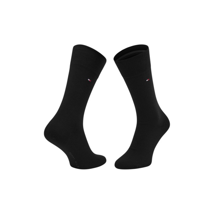 Calcetines de hombre Tommy Hilfiger Sock Check negros vista posterior