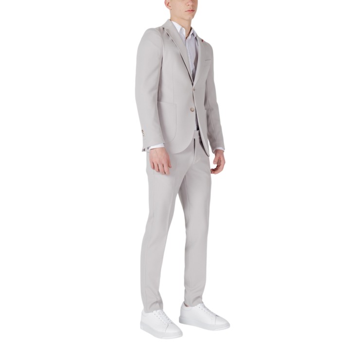 Traje de hombre Mulish BAHAMAS ABS-802 gris claro vista de tres cuartos