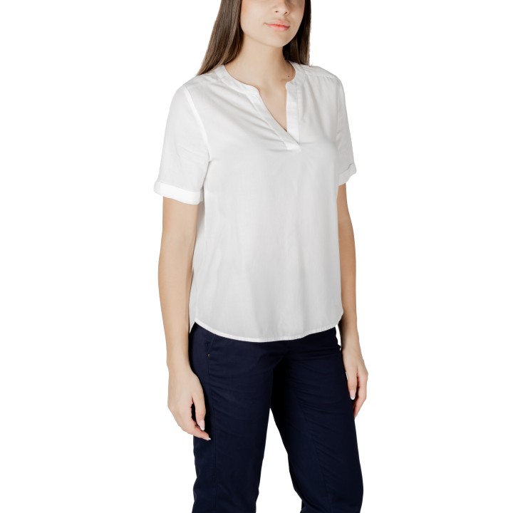 Street One blusa blanca de mujer 345525 vista de tres cuartos