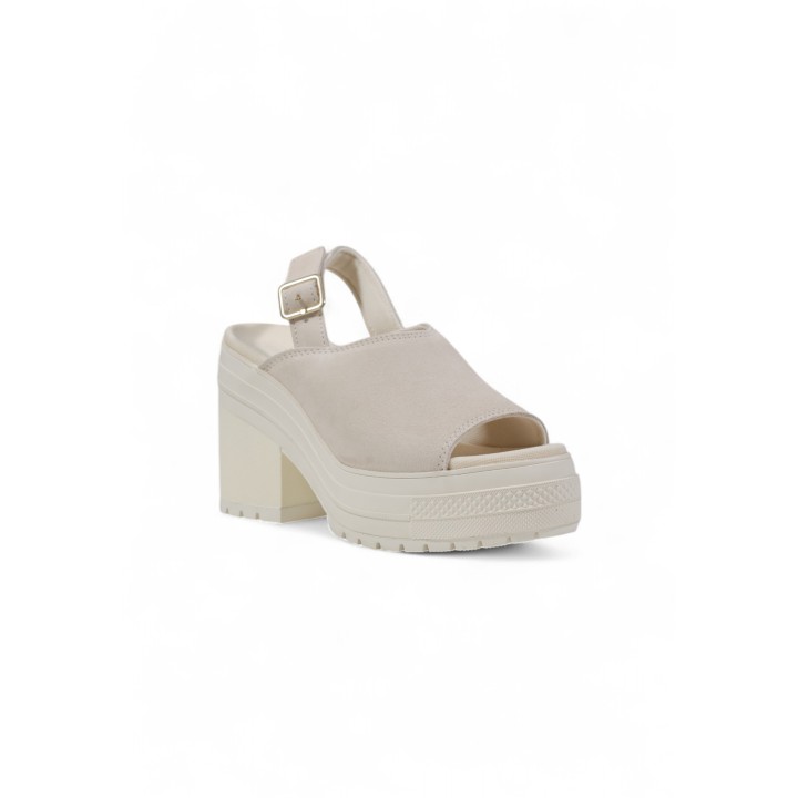 Converse Chuck 70 De Luxe A15070C para mujer en color marfil vista tres cuartos