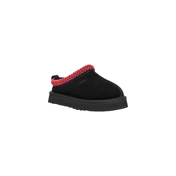 UGG zueco de mujer negro JR Tazz 1143776K vista tres cuartos
