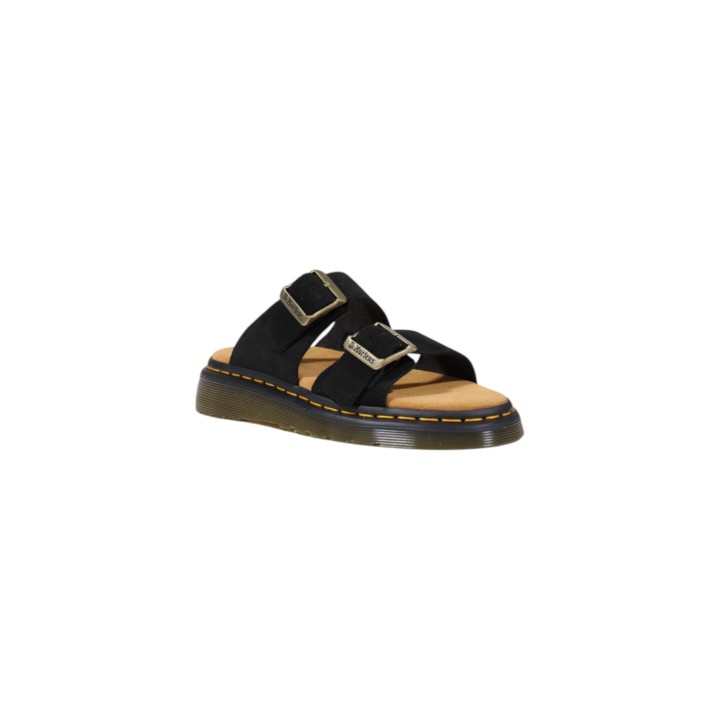 Sandalias unisex Dr. Martens Josef 41082001 negras vista tres cuartos