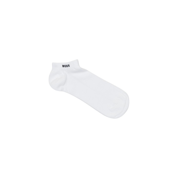 Boss calcetín tobillero para hombre blanco vista tres cuartos