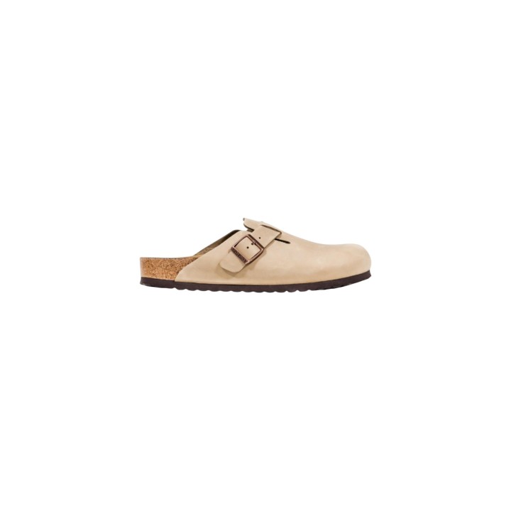 Birkenstock Boston SFB 1019484 sandalia de hombre taupe vista lateral
