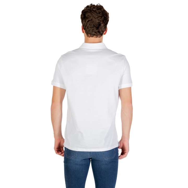 Polo blanco de hombre Calvin Klein Jeans SS Classic Monogram LV04RD255G vista posterior