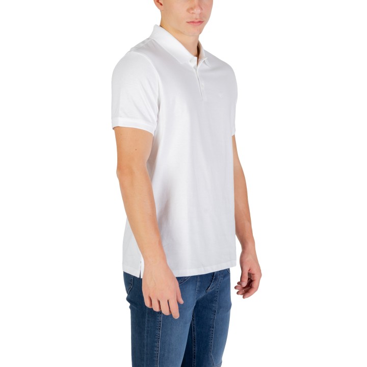 Polo blanco de hombre Calvin Klein Jeans SS Classic Monogram LV04RD255G vista lateral