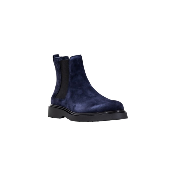 Bota Chelsea de hombre Calvin Klein Jeans azul de ante vista tres cuartos frontal