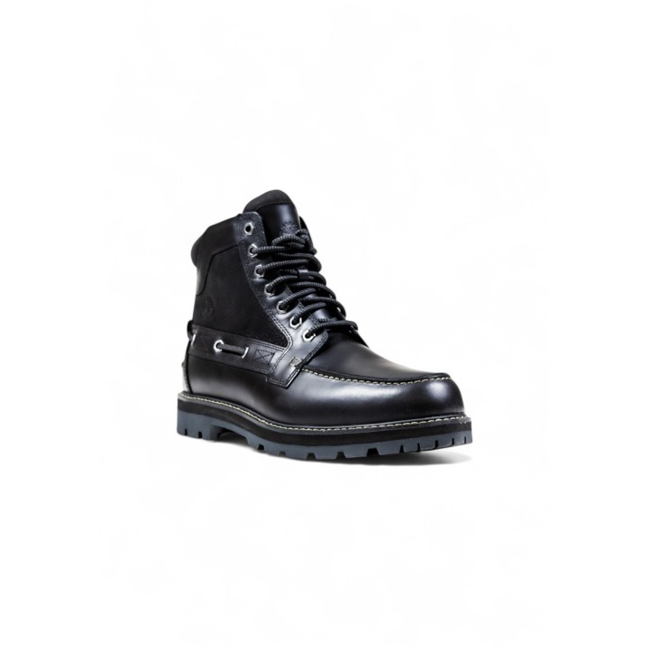 Timberland bota de hombre negra BRRD Mid Lace Boot TB0A697H vista tres cuartos