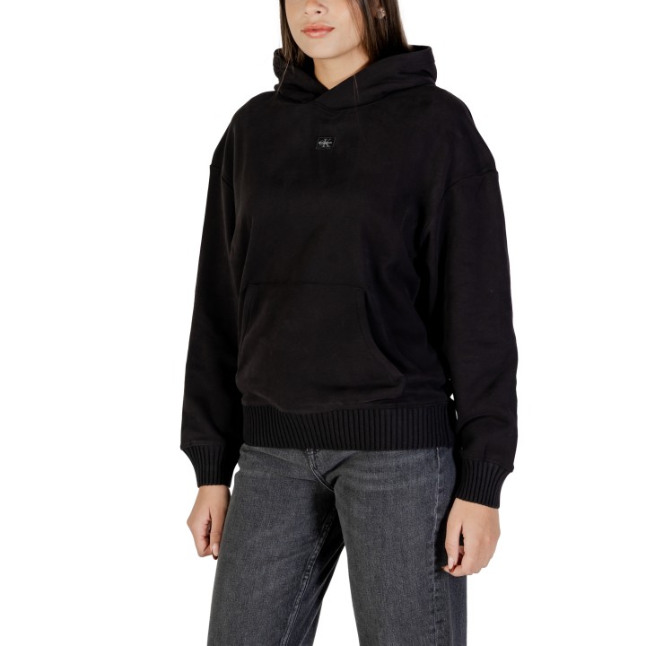 Sudadera negra de mujer Calvin Klein Jeans LV047D232G vista de tres cuartos