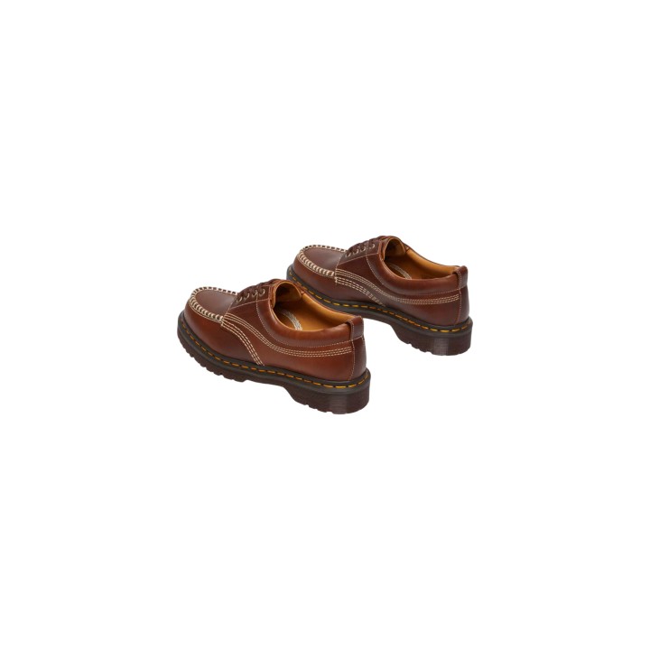Dr. Martens Lowell Butterscotch Orleans 31817243 para hombre en cuero marrón vista posterior del par