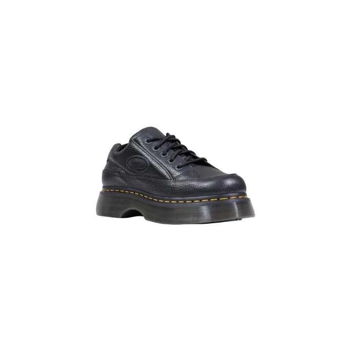 Dr. Martens Buzz 5i Milled Nappa 41060001 de mujer en piel negra vista tres cuartos frontal