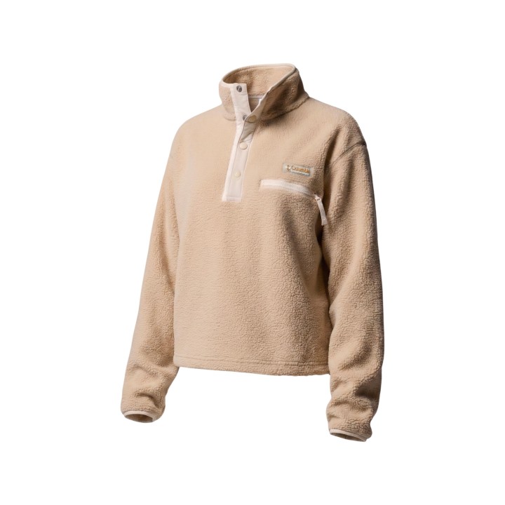 Sudadera Columbia Helvetia II para mujer beige de fleece vista frontal