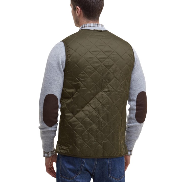 Barbour chaleco acolchado de hombre verde oliva Polarquilt MLI0002 vista posterior