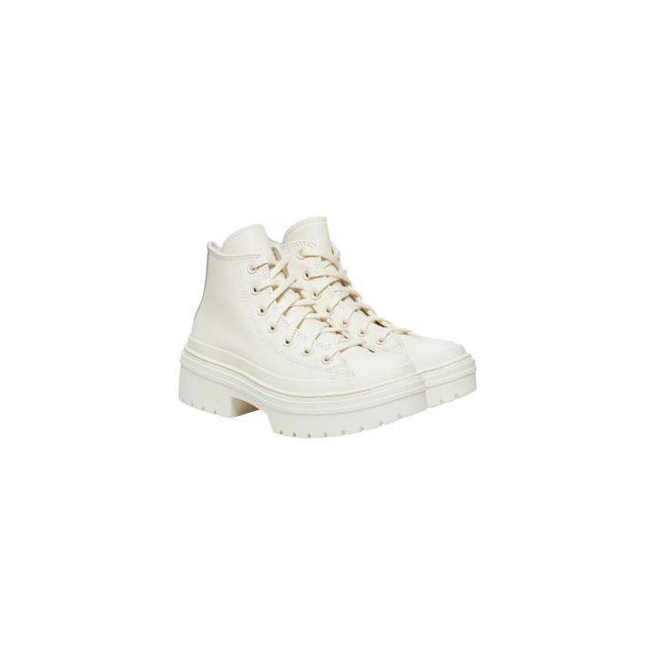 Converse CTAS Lugged Heel A10370C para mujer en blanco vista de tres cuartos