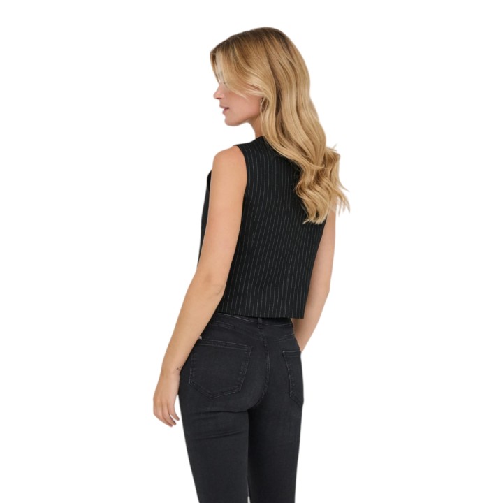 Chaleco Only de mujer negro vista posterior del modelo 15357618