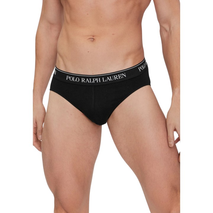 Detalle frontal de slip Ralph Lauren negro para hombre