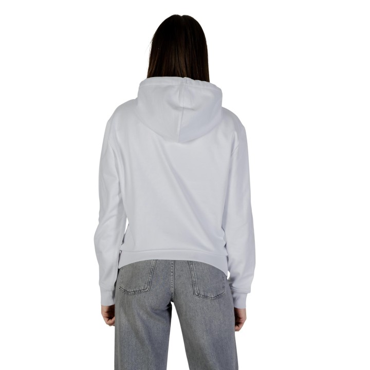 Calvin Klein Jeans sudadera de mujer blanca con capucha vista posterior