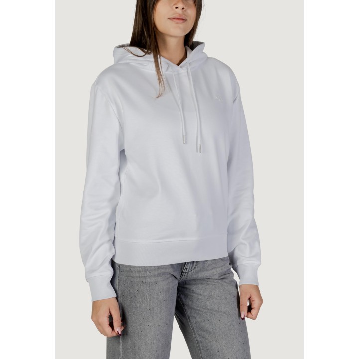 Calvin Klein Jeans sudadera de mujer blanca con capucha vista frontal