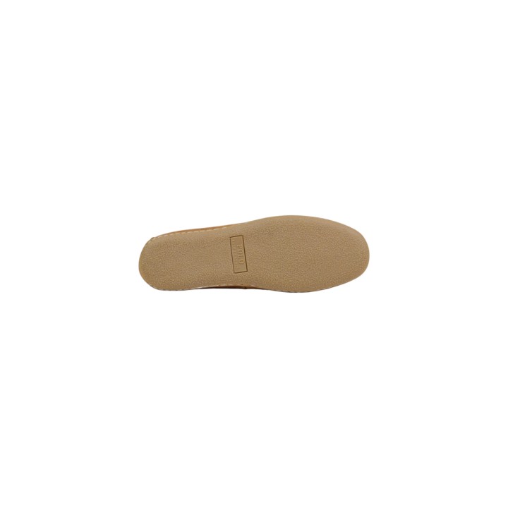 Ralph Lauren zapatilla de casa para hombre Collins RF103842 en cuero color cuero detalle de la suela