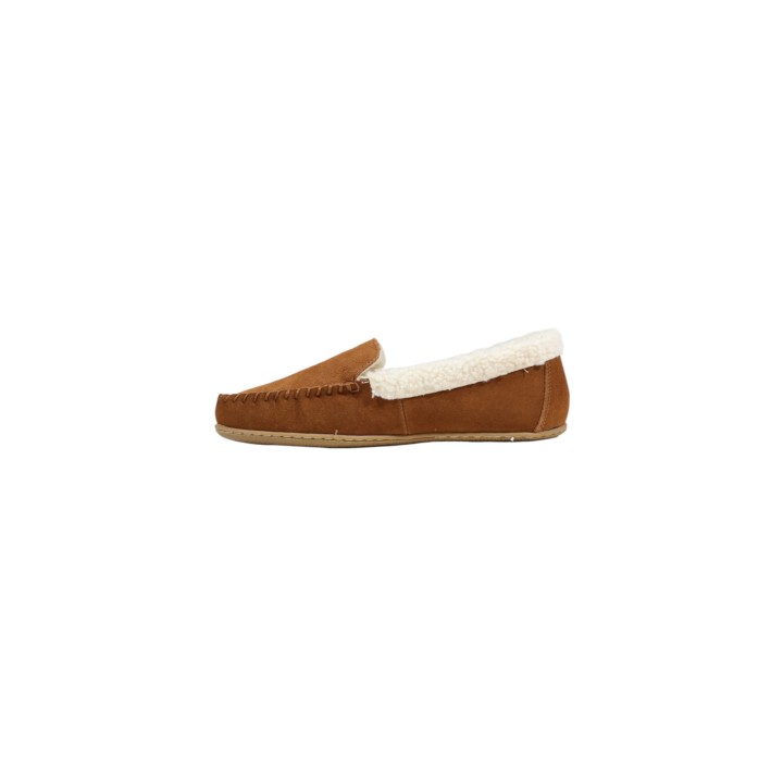 Ralph Lauren zapatilla de casa para mujer Collins RF103843 color cuero vista lateral