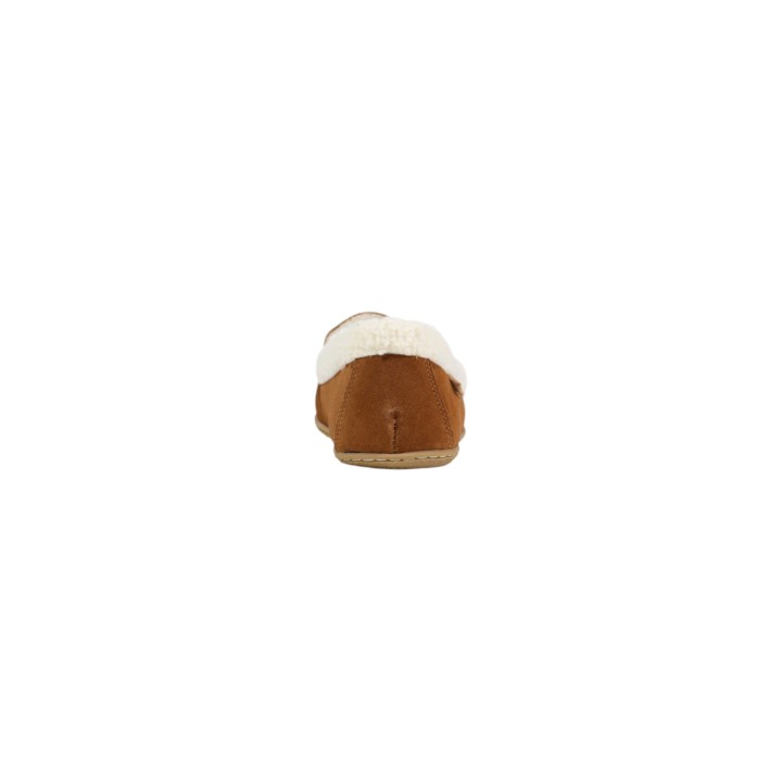 Ralph Lauren zapatilla de casa para mujer Collins RF103843 color cuero vista posterior