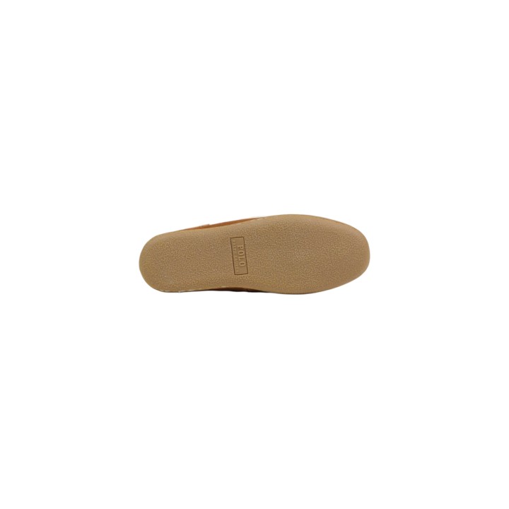 Ralph Lauren zapatilla de casa para mujer Collins RF103843 color cuero detalle de la suela