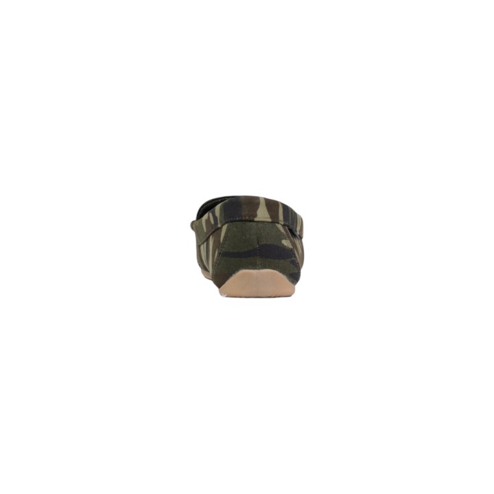 Ralph Lauren zapatilla de casa para hombre verde oliva de camuflaje vista posterior